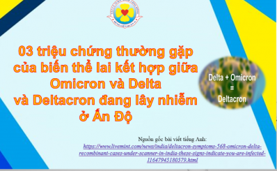 03 triệu chứng thường gặp của biến thể lai kết hợp giữa Omicron và Delta và Deltacron đang lây nhiễm ở Ấn Độ